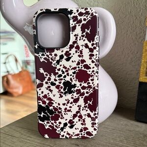Speckled Black and Maroon Phone Case